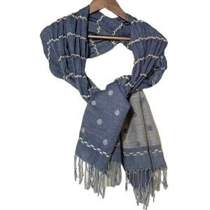 Conbipel Blue Fringe Scarf